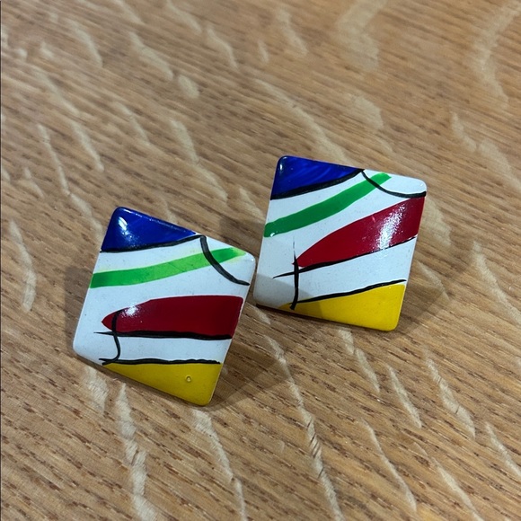 Jewelry - Vintage 20th century earrings. Mid 1980s to early 1990s.